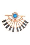 Shop_Esme By Aashna Dalmia_Blue Stones Detachable Evil Eye Earrings _at_Aza_Fashions