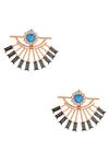 Buy_Esme By Aashna Dalmia_Blue Stones Detachable Evil Eye Earrings _at_Aza_Fashions