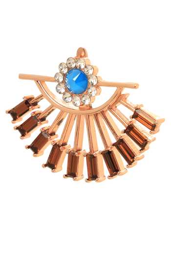 ESME_Gold Plated Crystals, Stones Evil Eye Detachable Stud Earrings _Online_at_Aza_Fashions