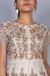 Buy_Ekru_White Organza Round Embroidered Top Palazzo Set _Online_at_Aza_Fashions