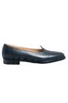 Shop_Dmodot_Black Handcrafted Leather Mojris_Online_at_Aza_Fashions