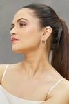 MINAKI_Multi Color Stones Chain Pattern Embellished Earrings _at_Aza_Fashions