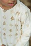 Buy_Little Luxury_Beige Embroidered Kurta Set For Boys_Online_at_Aza_Fashions