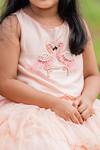 Little Luxury_Pink Tiered Lehenga Set For Girls_Online_at_Aza_Fashions