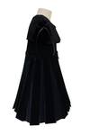 Buy_Jasmine And Alaia_Black Velvet Beads, Bows Pleated Embellished Dress _Online_at_Aza_Fashions