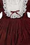 Shop_Jasmine And Alaia_Maroon Velvet Dress_at_Aza_Fashions