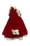 Jasmine And Alaia_Red Velvet Dress For Girls_Online_at_Aza_Fashions
