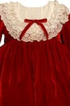 Shop_Jasmine And Alaia_Red Velvet Dress For Girls_Online_at_Aza_Fashions