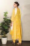Shop_Falguni.Foram_Yellow Dupatta Crush , Kurta And Pant Viscose Floral, & Print Set_at_Aza_Fashions