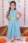 Buy_Miko Lolo_Blue Baadal Tunic And Pant Set For Girls_at_Aza_Fashions