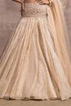 Buy_Tarun Tahiliani_Gold Silk Organza Brocade Embroidery V Neck Kalidar Lehenga Set _Online_at_Aza_Fashions