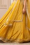 Tarun Tahiliani_Yellow Silk Organza Brocade Embroidered Geometric Round Lehenga Set _at_Aza_Fashions