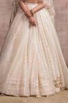 Buy_Tarun Tahiliani_White Silk Organza Brocade Embroidery Sweetheart Asymmetric Cape And Lehenga Set _Online_at_Aza_Fashions