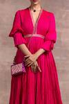 Buy_Tarun Tahiliani_Pink Crushed Silk Anarkali Set_Online_at_Aza_Fashions