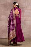 Shop_Tarun Tahiliani_Purple Dolly Chiffon Draped Anarkali Set_at_Aza_Fashions