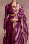 Buy_Tarun Tahiliani_Purple Dolly Chiffon Draped Anarkali Set_Online_at_Aza_Fashions
