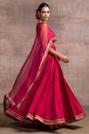 Tarun Tahiliani_Pink Draped Anarkali Set_Online_at_Aza_Fashions