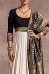Buy_Tarun Tahiliani_Black Dolly Staple Colorblock Anarkali Set_Online_at_Aza_Fashions