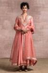 Buy_Tarun Tahiliani_Pink Dolly Staple Kalidar Anarkali Set_at_Aza_Fashions