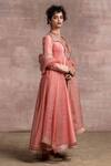 Tarun Tahiliani_Pink Dolly Staple Kalidar Anarkali Set_Online_at_Aza_Fashions