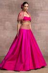 Buy_Tarun Tahiliani_Pink Lehenga Shot Chiffon Embroidery Sweetheart Cape And Draped Set _Online_at_Aza_Fashions