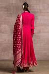 Shop_Tarun Tahiliani_Pink Silk Anarkali Set_at_Aza_Fashions