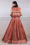 Shop_Tarun Tahiliani_Pink Brocade V Neck Lehenga Set With Gilet _at_Aza_Fashions