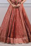 Shop_Tarun Tahiliani_Pink Brocade V Neck Lehenga Set With Gilet _Online_at_Aza_Fashions