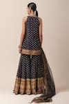 Shop_Tarun Tahiliani_Black Silk Crepe Round Printed Kurta Sharara Set _at_Aza_Fashions