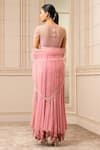 Shop_Tarun Tahiliani_Pink Anarkali Dolly Chiffon, Churidar Stretch Net, Embroidered Set _at_Aza_Fashions