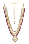 Buy_Ruby Raang_Multi Color Stones Kundan Embellished Necklace _Online_at_Aza_Fashions