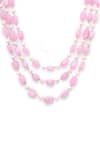 Ruby Raang_Pink Beads Layered Necklace _Online_at_Aza_Fashions