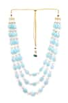 Buy_Ruby Raang_Blue Beads Colorblock Layered Necklace _Online_at_Aza_Fashions