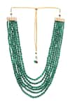 Buy_Ruby Raang_Green Faux Stones Layered Necklace _Online_at_Aza_Fashions