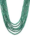 Ruby Raang_Green Faux Stones Layered Necklace _Online_at_Aza_Fashions