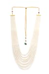 Buy_Ruby Raang_White Beads Long Necklace _Online_at_Aza_Fashions