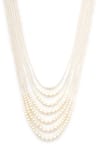 Ruby Raang_White Beads Layered Necklace _Online_at_Aza_Fashions