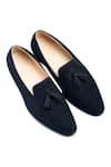 Buy_Dmodot_Black Suede Tassel Loafer _at_Aza_Fashions