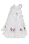 Shop_Fayon Kids_White Net Sequins, Applique Flared Gown _Online_at_Aza_Fashions