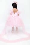 Shop_FAYON KIDS_Pink Net Embellished High-low Dress _at_Aza_Fashions