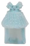 Buy_Fayon Kids_Blue Net Rhinestones Embellished High-low Dress _Online_at_Aza_Fashions