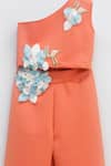 Buy Fayon Kids Orange Neoprene Fabric Flowers, Embroidery Embellished Crop Top And Pant Set Online at Aza Fashions Buy_Fayon Kids_Orange Neoprene Fabric Flowers, Embroidery Embellished Crop Top And Pant Set _Online_at_Aza_Fashions