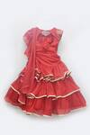 Shop_Fayon Kids_Red Embellished Lehenga Set For Girls_at_Aza_Fashions
