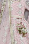 FAYON KIDS_Pink Net Embroidered Anarkali With Dupatta_Online_at_Aza_Fashions