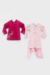 Fayon Kids_Pink Embroidered Jacket And Kurta Set For Boys_Online_at_Aza_Fashions
