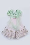 Shop_Fayon Kids_Pink Satin, Silk, Organza, Sequins, Embroidered Lehenga Set _at_Aza_Fashions