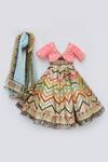 Buy_Fayon Kids_Pink Embroidered Lehenga Set For Girls_Online_at_Aza_Fashions