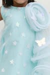 Shop_FAYON KIDS_Blue Net Embellished Dress _Online_at_Aza_Fashions