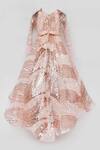 Buy_Fayon Kids_Peach Net Sequins Embroidered Gown _Online_at_Aza_Fashions