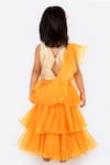 Shop_Free Sparrow_Orange Organza Layered Lehenga Set _at_Aza_Fashions